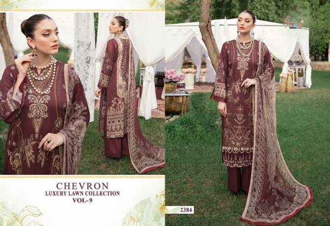 Shree Chevron Luxury Lawn 9 Cotton Printed Pakistani Salwar Suits Collection